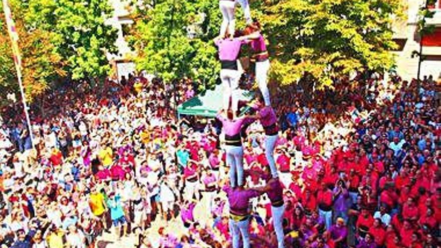 Un moment de la diada castellera de la Festa Major d&#039;Igualada