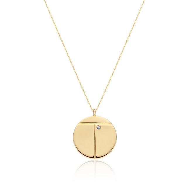 Medalla de oro con inicial, de By M Jewellery