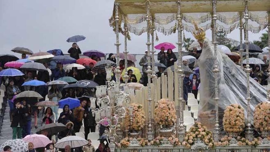 Lluvia durante la Semana Santa malagueña