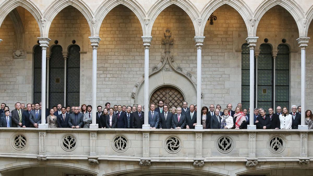 El President de la Generalitat ARTUR MAS CON EL CUERPO CONSULAR ACREDITADO EN BARCELONA ha presidit la recepciÃ al cos consular acreditat a Barcelona FOTOGRAFO Ruben Moreno