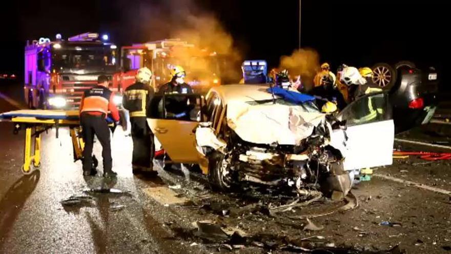 Un kamikaze causa un accidente mortal en una autopista en Mallorca