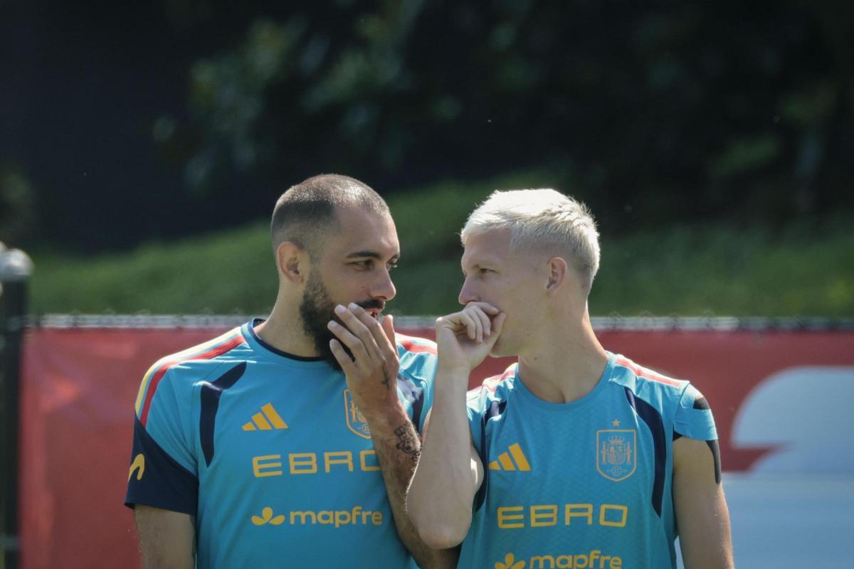 Borja, de confidencias con Olmo.