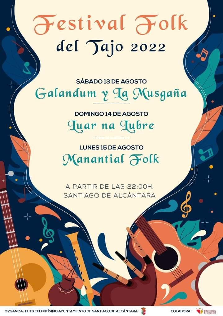 Cartel del Festival Folk del Tajo 2022.