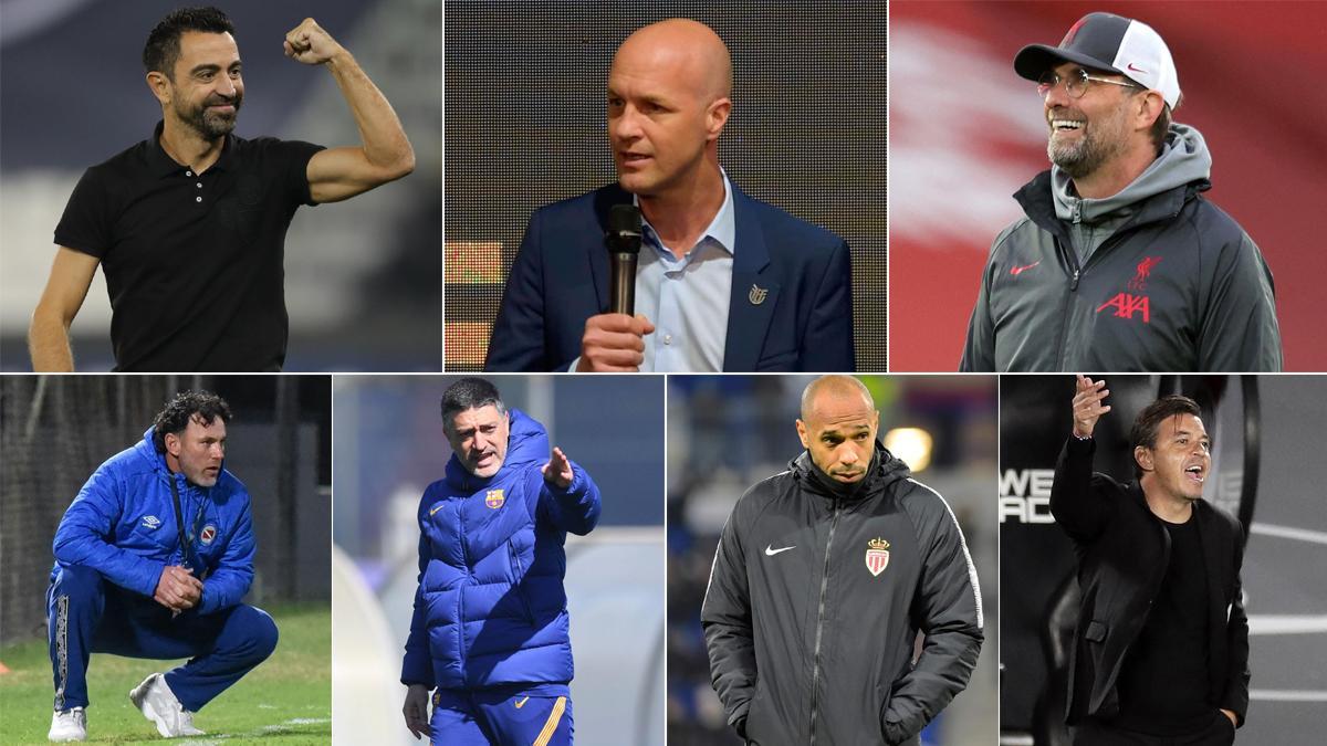 Algunos de los posibles candidatos al banquillo del Barça