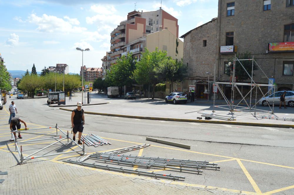 Berga viu immersa en els preparatius de la Diada