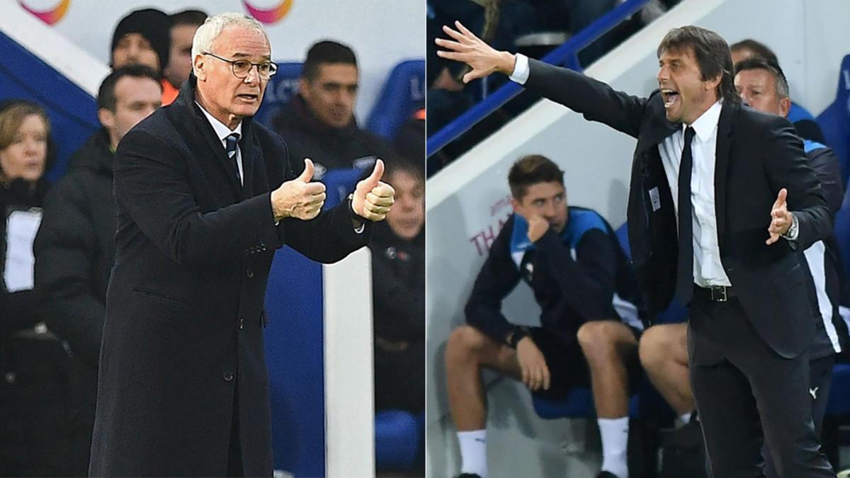 El campeón Ranieri quiere derrotar al firme aspirante Conte en un duelo con acento italiano