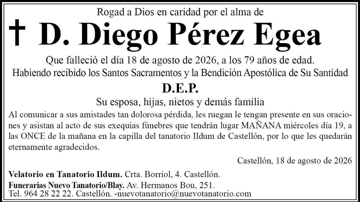 D. Diego Pérez Egea