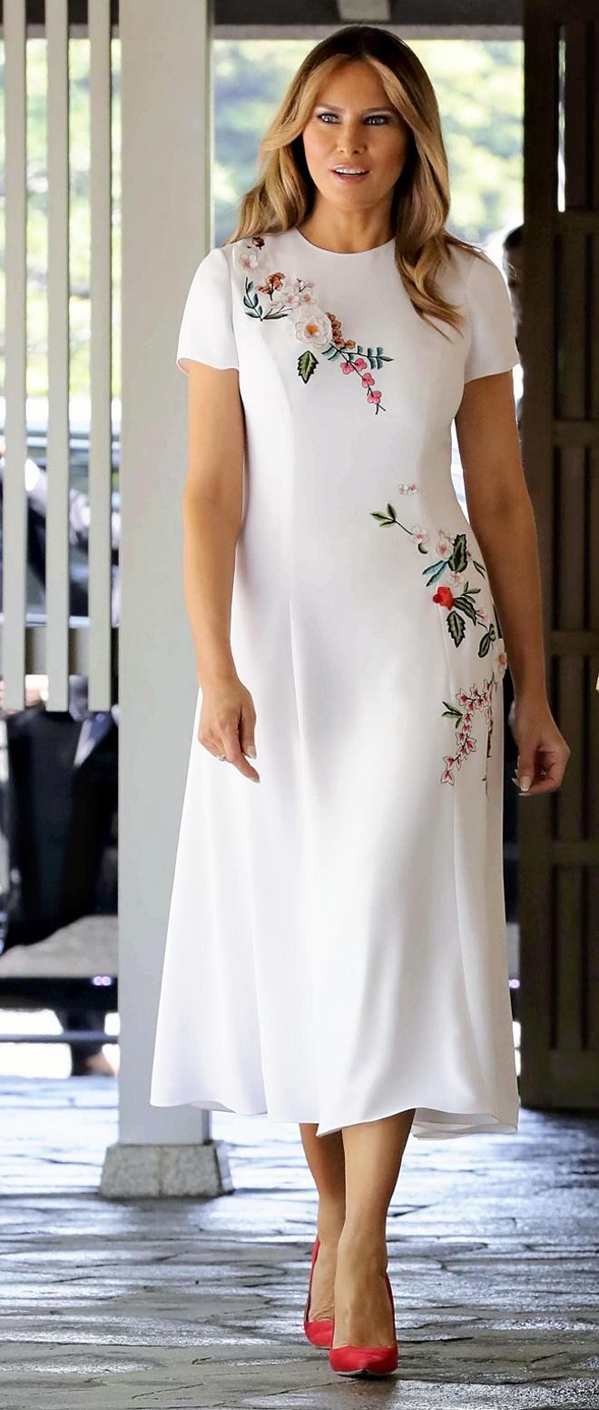 Melania Trump, con el vestido blanco que cualquier novia querría para el día de su boda