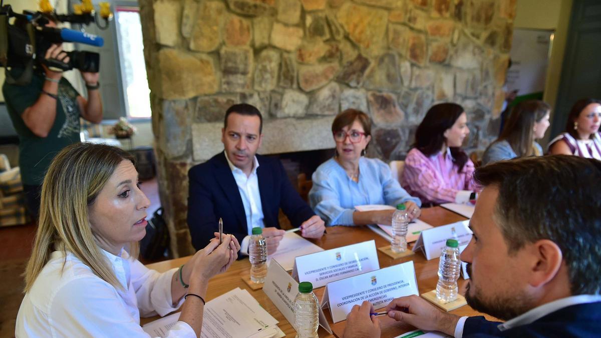 Un instante del Consejo de Gobierno celebrado este martes en Vegas de Coria.
