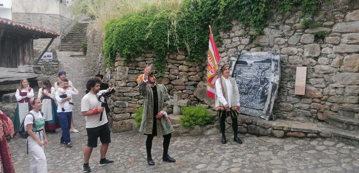 Um momento del rodaje.