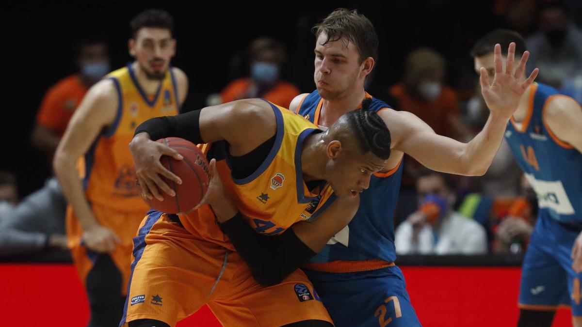 Último partido del Valencia BC en la fase de grupos, el ganado el martes en casa al ratiopharm Ulm