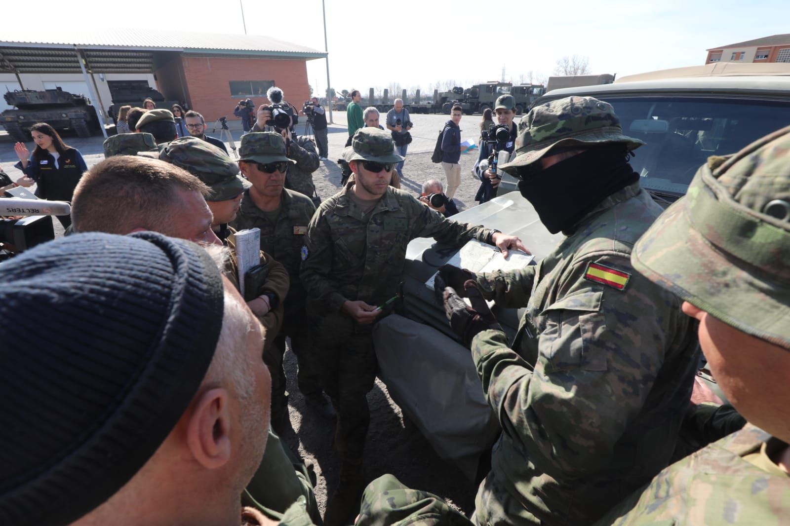 Militares ucranianos ultiman en Zaragoza su preparación con los Leopard