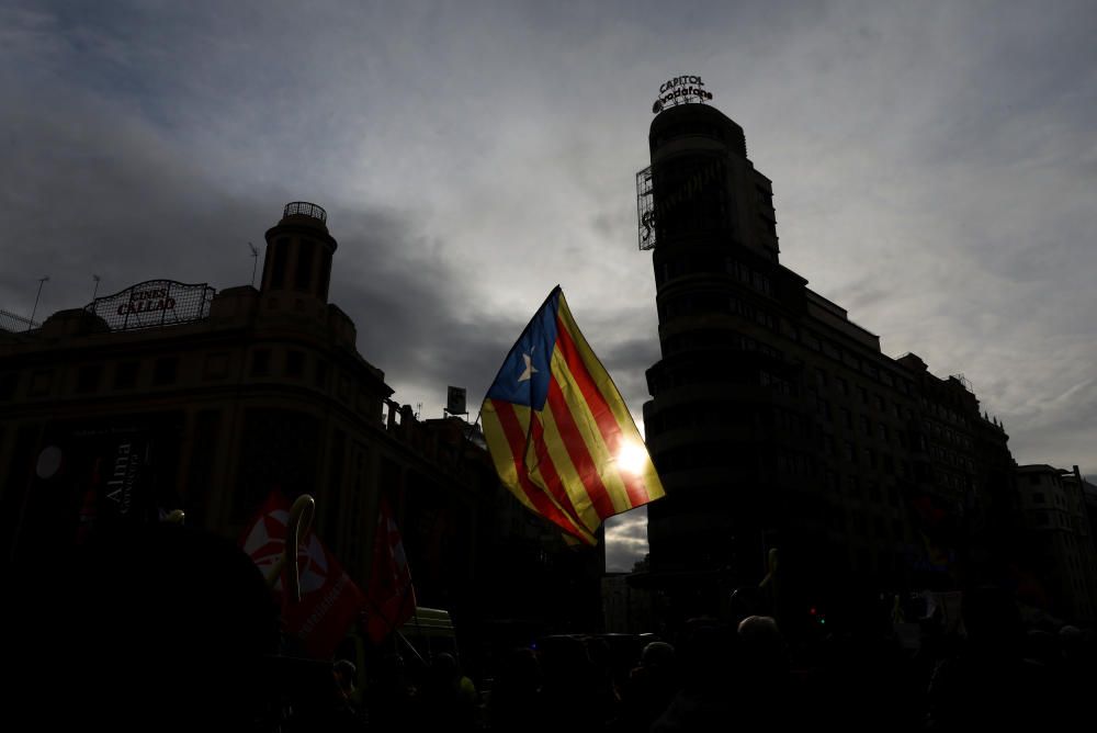 Manifestació a Madrid per la llibertat dels «presos polítics» catalans