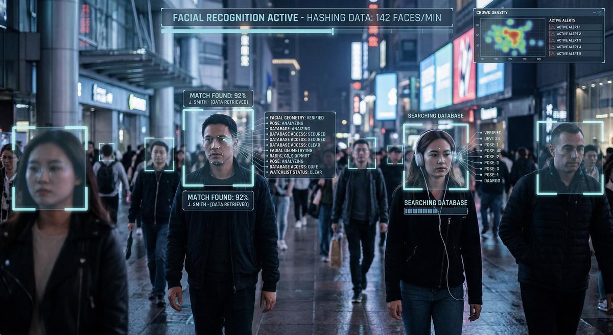 Una imagen relativa al reconocimiento facial a través de IA facilitada por la compañía Dekra, que tiene centros de certificación en el PTA de Málaga.