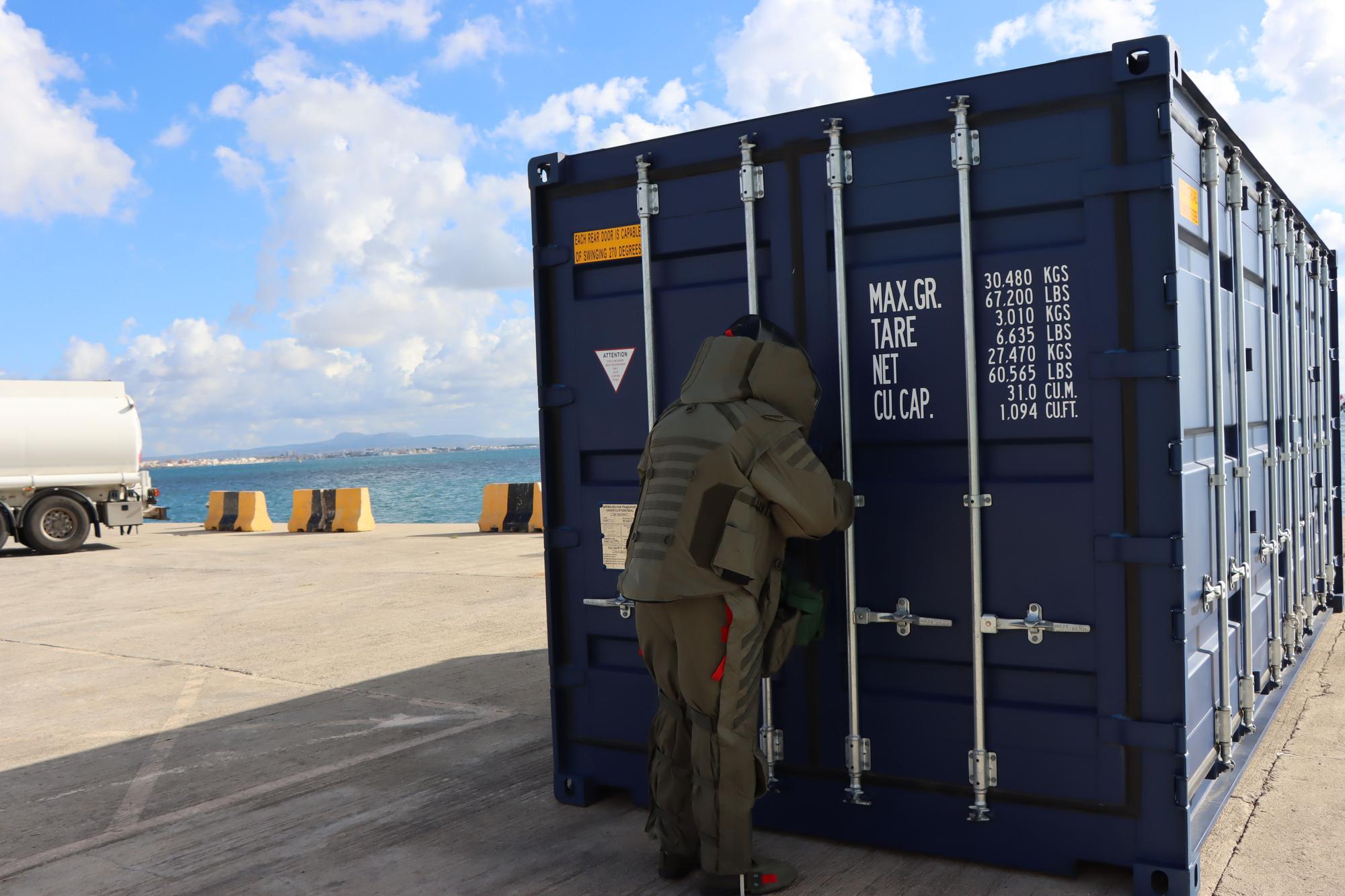 Simulacro con explosivo en el puerto de Palma