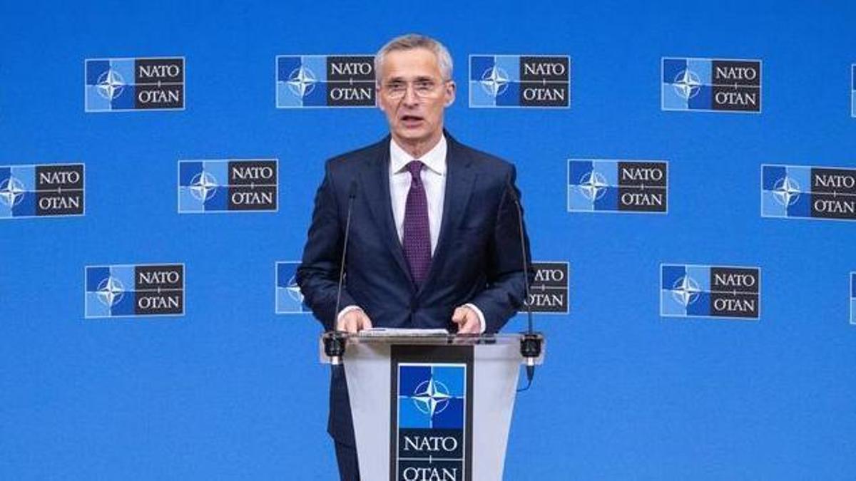 El secretario general de la OTAN, Jens Stoltenberg, durante la rueda de prensa que ha ofrecido este miércoles.