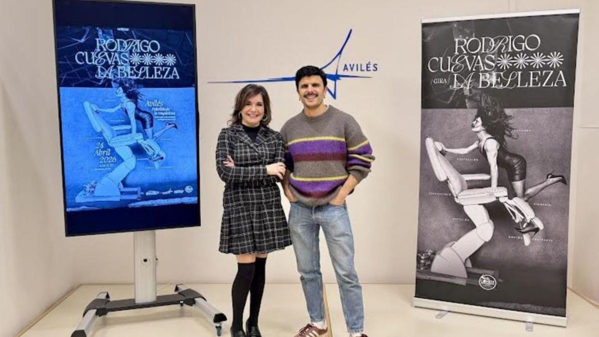 Yolanda Alonso y Rodrigo Cuevas, en la presentación del concierto.