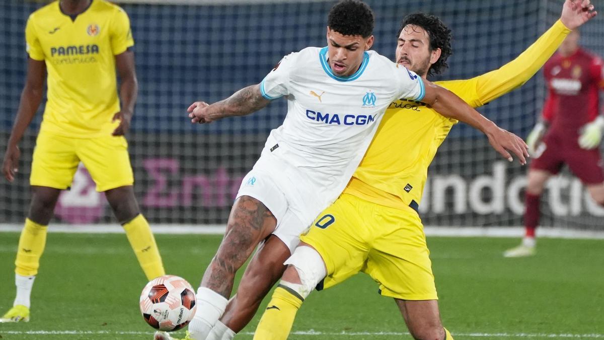 Dani Parejo, en el Villarreal-Marsella.