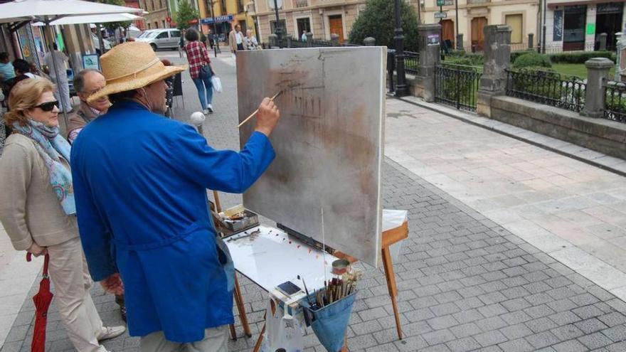 El gallego Raúl Gil, el mejor pintor al aire libre en Noreña