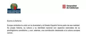 Carta a la UE del president Salvador Illa y el lendakari Imanol Pradales a favor de la oficialidad del catalán y el euskera