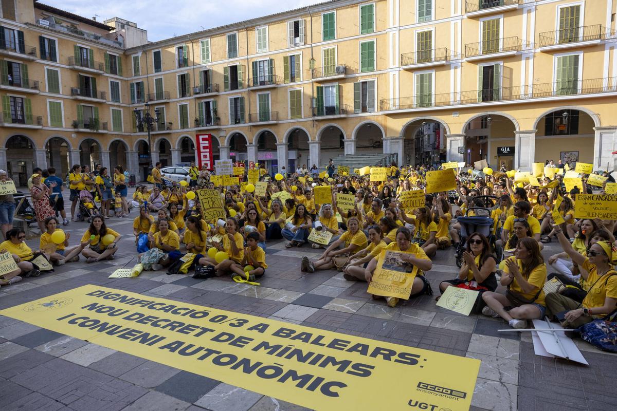 La manifestación del sector educativo 0-3 en imágenes