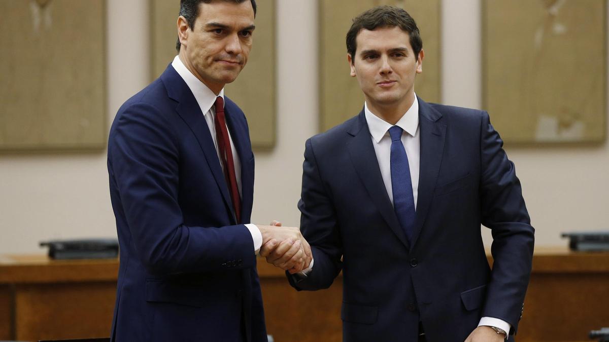 Sánchez y Rivera, en las negociaciones para formar gobierno en 2016