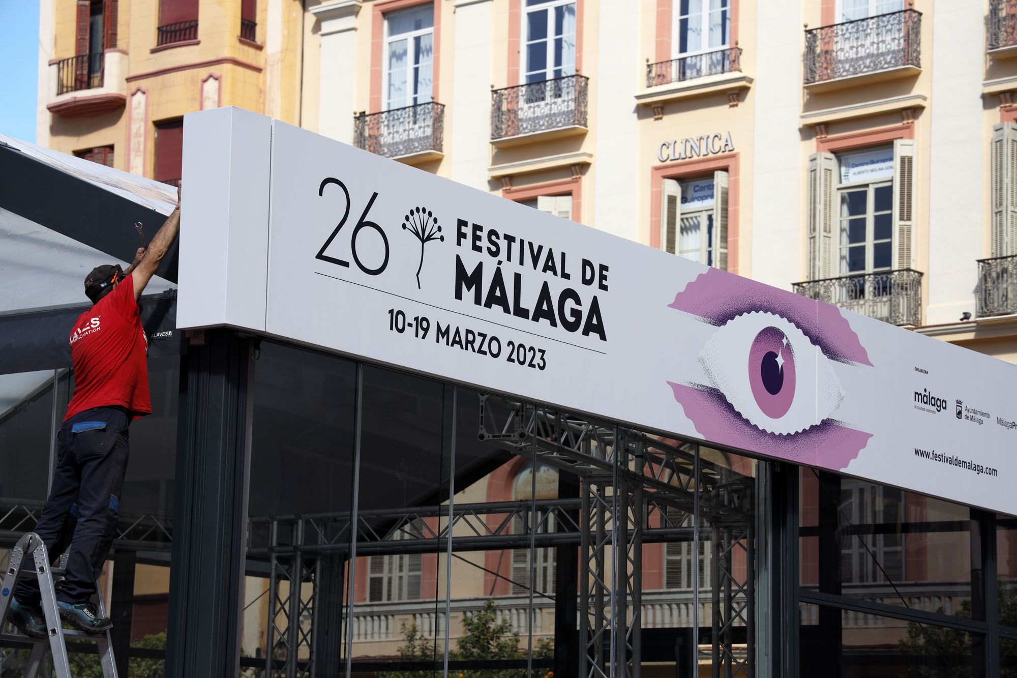 Preparativos del Festival de Cine de Málaga de 2023