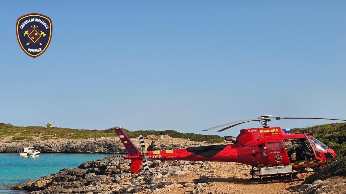 Sa Milana ha intervenido hoy, aproximadamente a las 16.30 horas, en el rescate de un joven en la zona de Cala Varques