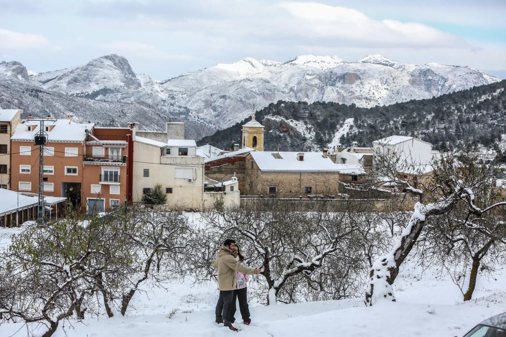 Nieve en la Marina Baixa