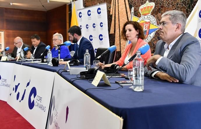 07/05/2019 LAS PALMAS DE GRAN CANARIA. .Los candidatos de los principales partidos al Cabildo de Gran Canaria contrastan sus propuestas en un debate organizado or la cadena COPE, en el Real Club Náutico de Gran Canaria. Nueva Canarias, Antonio Morales. JxGC Coalición Canaria, José Miguel Bravo de Laguna. PP AV, Marco Aurelio Pérez. Sí Podemos, Sara Ramírez. PSOE, Luis Ibarra.  Fotógrafa: YAIZA SOCORRO.  | 07/05/2019 | Fotógrafo: Yaiza Socorro