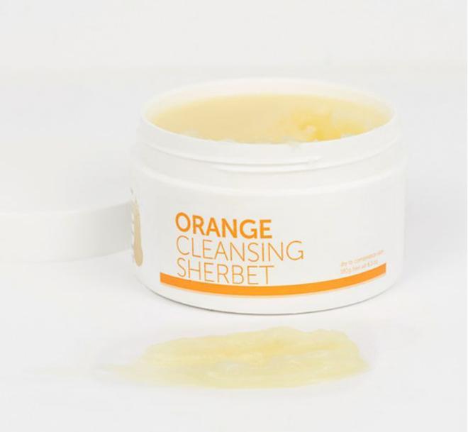 Bálsamos desmaquillantes: orange cleansing sherbet de Miin Cosmetics