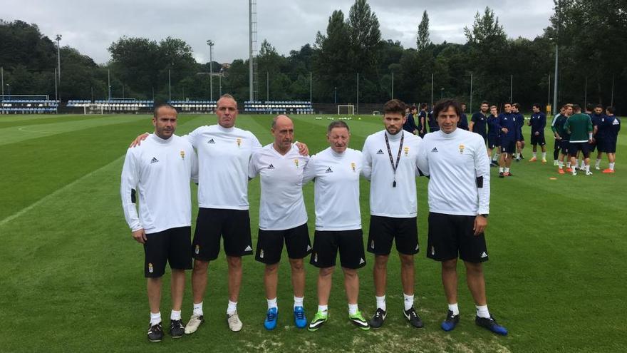 Anquela dirige el primer entrenamiento del Oviedo