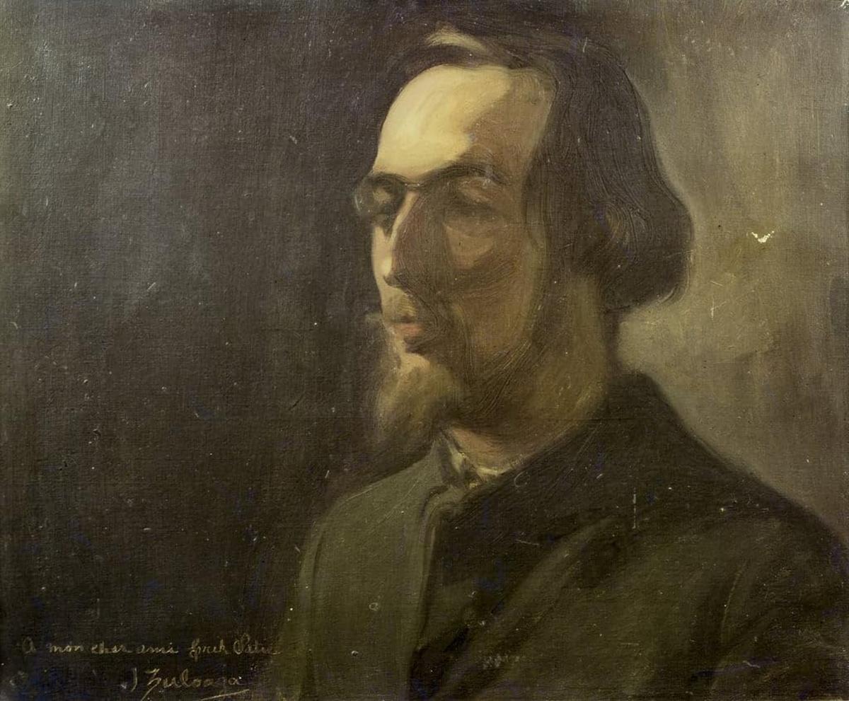 Retrato de Erik Satie pintado por Ignacio Zuloaga.