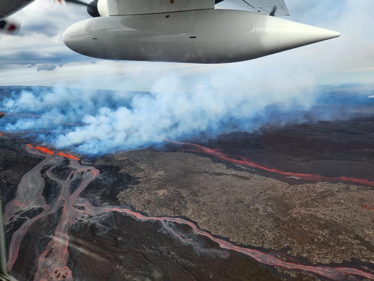 La erupción está modificando el paisaje