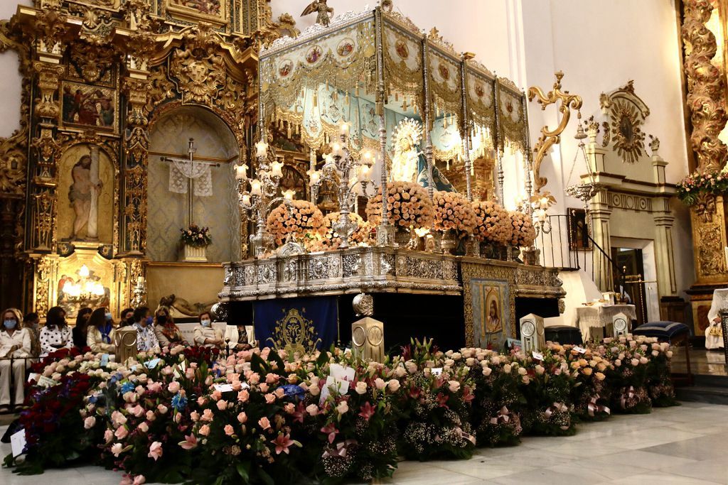 San Francisco acoge la misa en honor de la Dolorosa del Paso Azul de Lorca