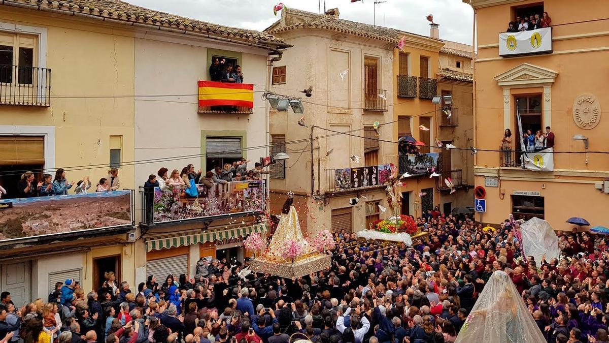 Imagen de archivo de una procesión de Domingo de Resurrección en Abarán