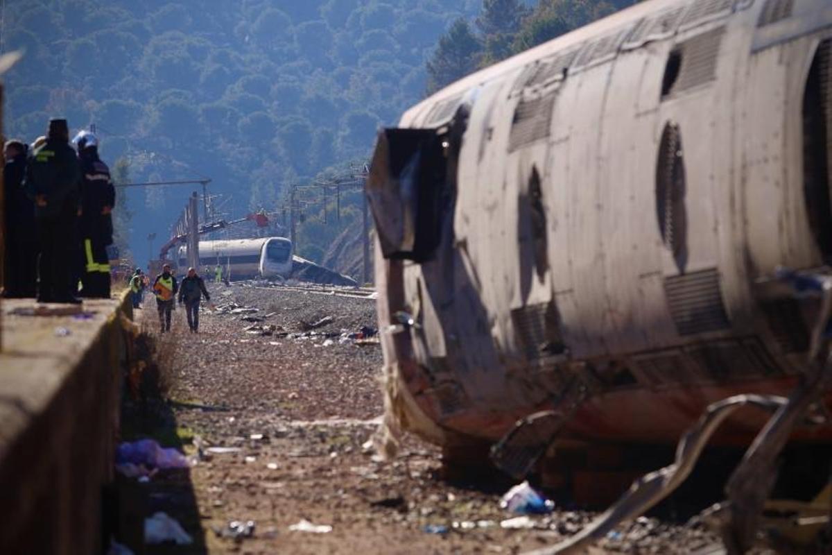 Tren siniestrado en Adamuz el 18 de enero pasado.