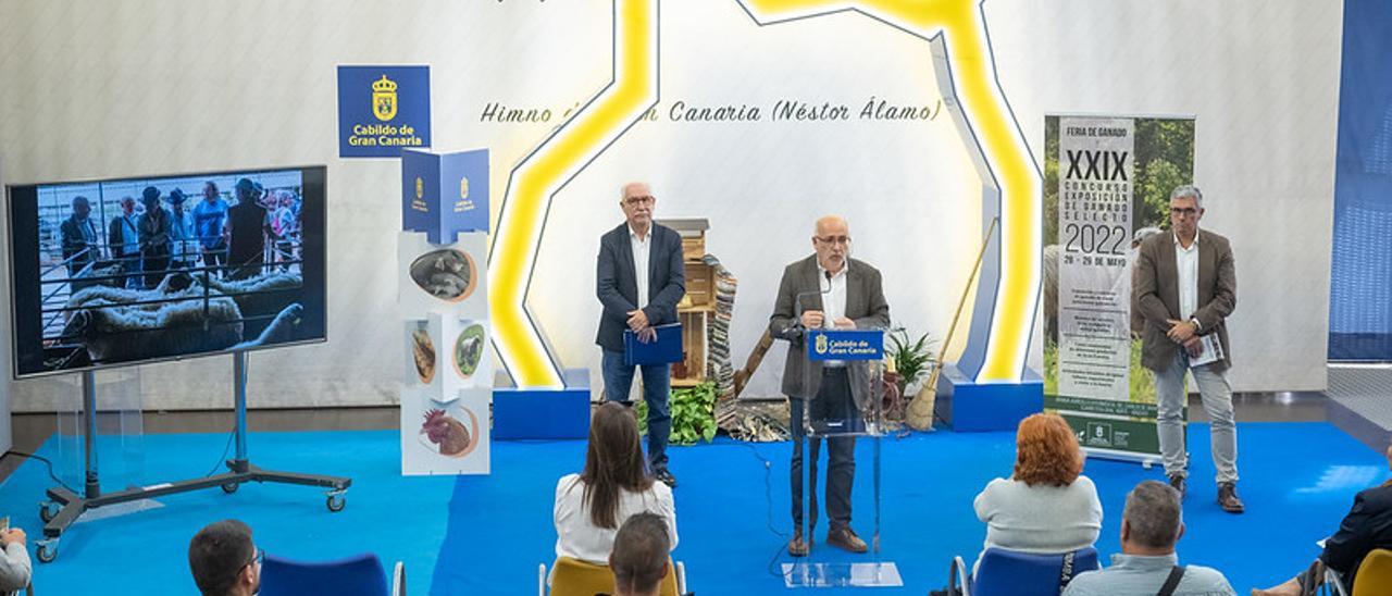 El presidente del Cabildo de Gran Canaria, Antonio Morales, presenta la Feria del Ganado y Feria Escolar en la granja de la Corporación insular