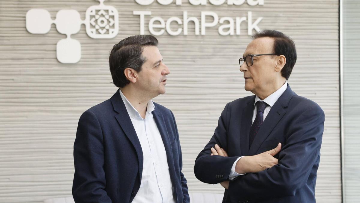 Bellido y Villamandos en febrero de este año, en Córdoba TechPark.