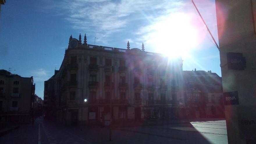 La plaza de la Constitución de Zamora, esta mañana de sábado.