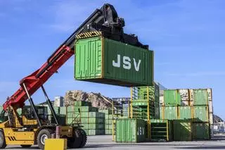 Inauguración de la nueva terminal de contenedores del puerto de Alicante, que gestiona la empresa JSV