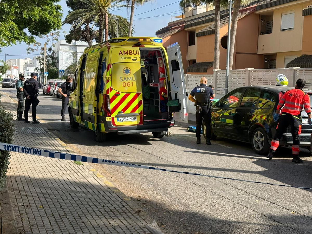 Las imágenes del apuñalamiento en una calle de Platja d'en Bossa