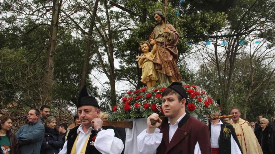 La procesión de San José del año pasado en Posada la Vieya.