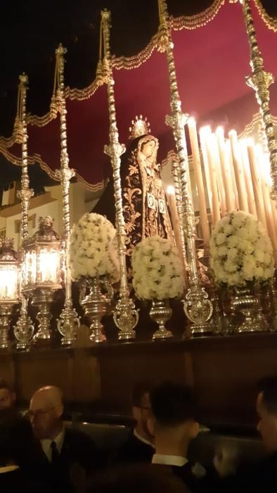 En Churriana, de los aledaños de la parroquia de San Antonio Abad, salía la cofradía del Nazareno del Paso y la Virgen de los Dolores