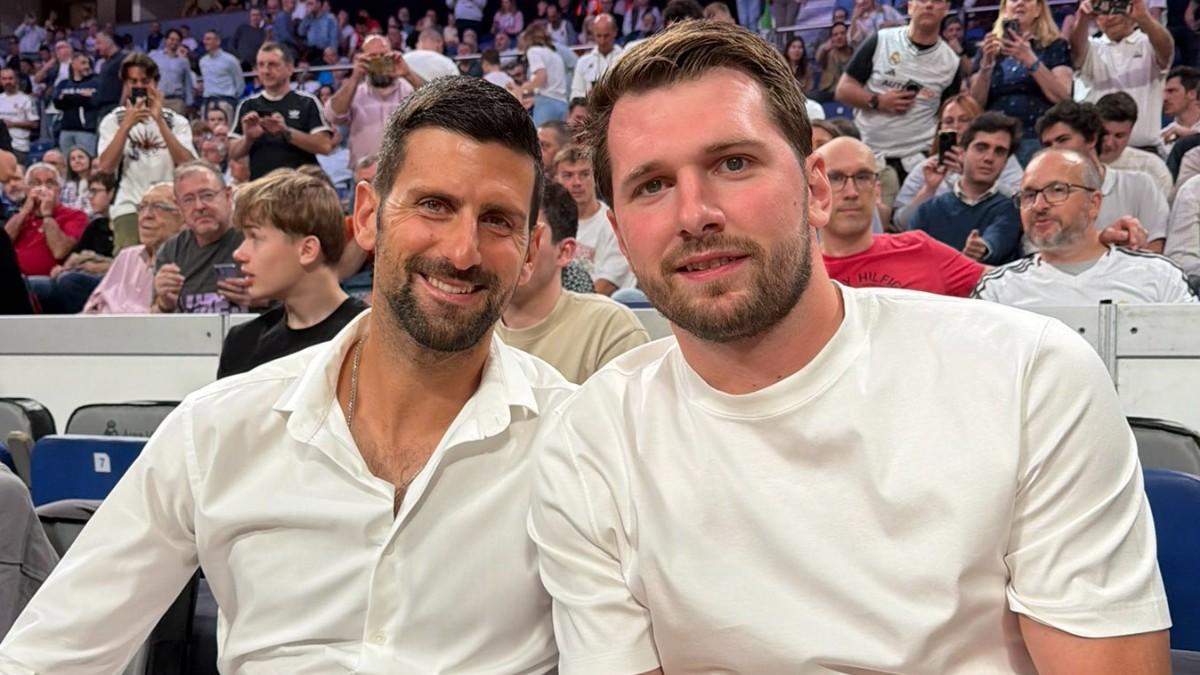 Novak Djokovic y Luka Doncic estuvieron en el Palacio presenciando el Real Madrid - Estrella Roja