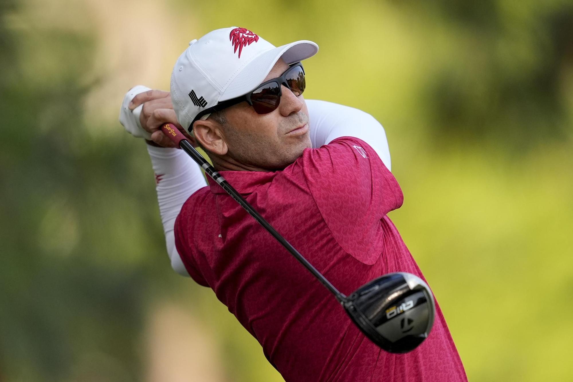 Sergio García en la primera ronda del US Open de golf