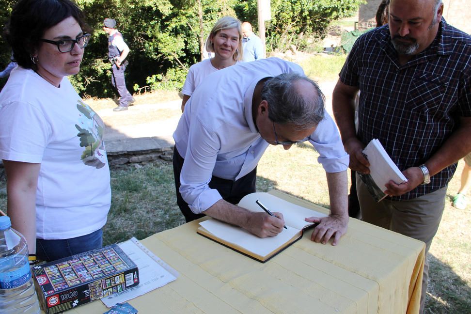 Quim Torra a l'església de Sant Julià a Sant Mateu de Bages