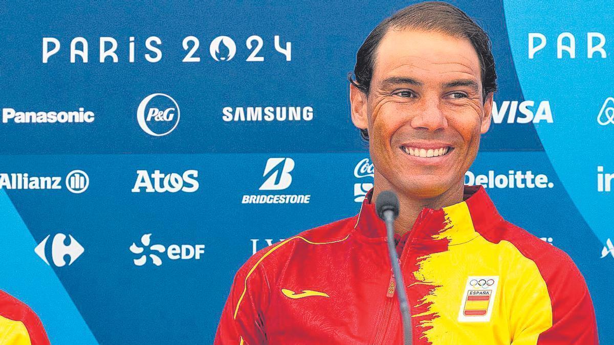 El tenista Rafel Nadal, en una rueda de prensa de los Juegos Olímpicos.