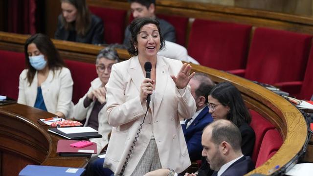 La consellera d’Economia, Alícia Romero, aquest dimecres en el ple del Parlament