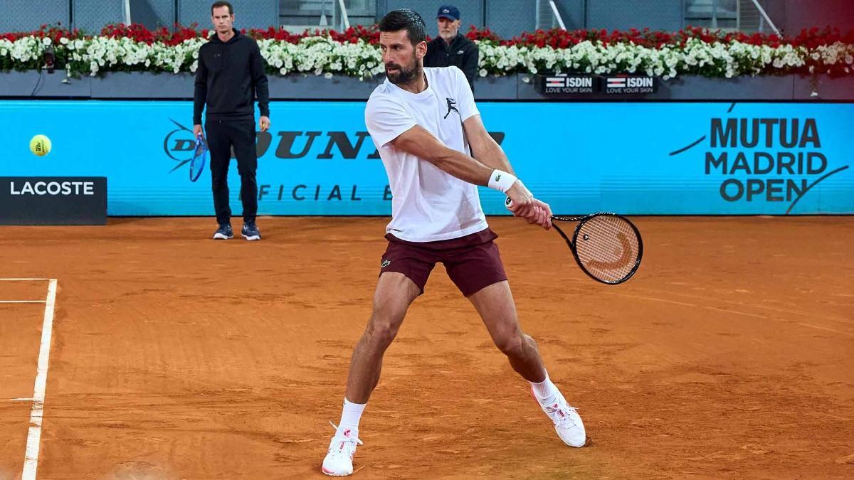 Novak Djokovic, en el Mutua Madrid Open